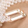 Ceinture élastique élégante avec perles et cristaux
