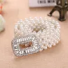 Ceinture élastique élégante avec perles et cristaux