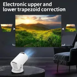 Projecteur portable HY200 720p - Rotation à 270°, Full HD HDMI/USB, idéal pour le home cinéma et les films en plein air