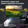 Projecteur portable HY200 720p - Rotation à 270°, Full HD HDMI/USB, idéal pour le home cinéma et les films en plein air