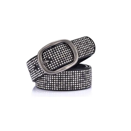 Ceinture en cuir à rivets style punk pour femme - boucle ardillon vintage pour jeans