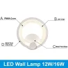 12W 16W LED lampe de lumière murale moderne