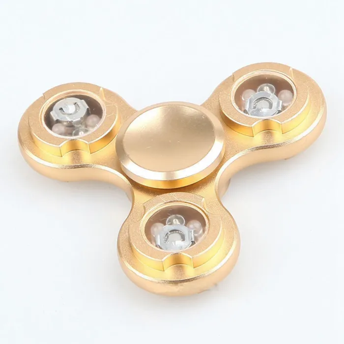 Led light finger fidget - aluminium hand spinner