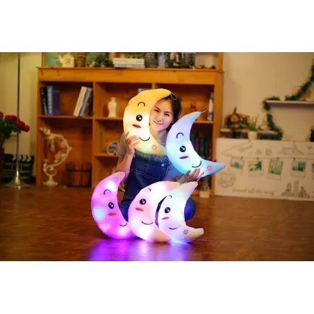 Poupée de la lune avec une couleur Feux LED 35 cm