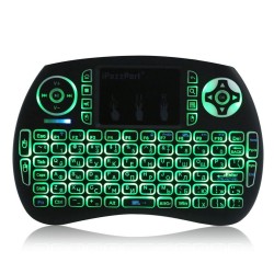 iPazzPort Wireless Mini Keyboard Touchpad With LED Backlight |Media player