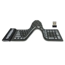 Silicone flexible - pliable - sans fil - clavier 107 clés - russe - Qwerty