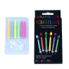 Flamme colorée - bougies pour un gâteau d'anniversaire 6 pièces
