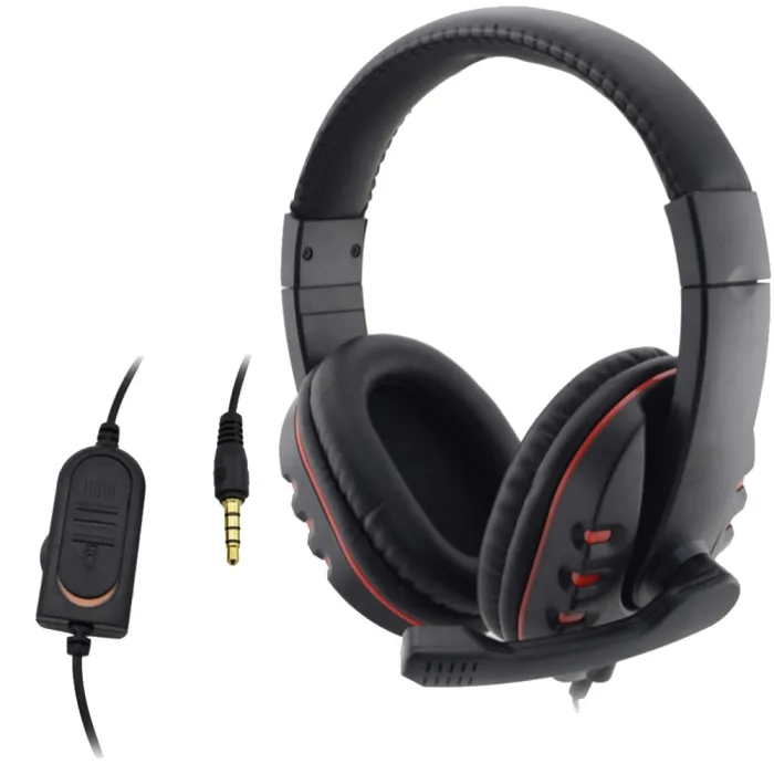 PlayStation 4 PS4 Wired 3.5mm Gaming Headset Microphone PC