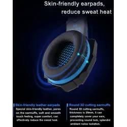 G9000 - Casque de jeux avec microphone LED 3,5 mm