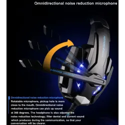 G9000 - Casque de jeux avec microphone LED 3,5 mm