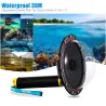 TELESIN 6" Waterproof Case Floating Trigger for GoPro Hero 4 3 3+ Lens Dome Cover HousingAccessories