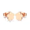 Boucles d'oreilles en acier inoxydable rose 2 paires
