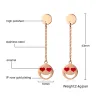 Boucles d'oreilles longues en acier inoxydable