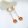 Boucles d'oreilles longues en acier inoxydable