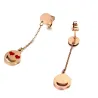 Boucles d'oreilles longues en acier inoxydable