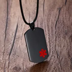 Medical sign pendant - leather necklace - unisexNecklaces