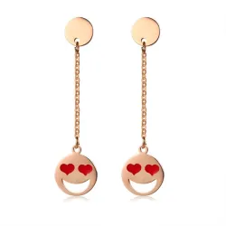 Boucles d'oreilles longues en acier inoxydable