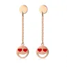 Boucles d'oreilles longues en acier inoxydable