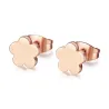 Boucles d'oreilles en acier inoxydable rose 2 paires