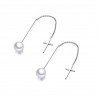 Pearl drop long line elegant earringsEarrings