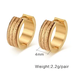 Boucles d'oreilles rondes en or