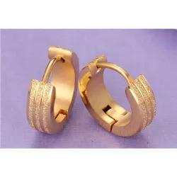 Boucles d'oreilles rondes en or
