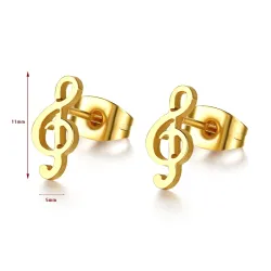 Boucles d'oreilles en marque d'or
