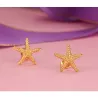 Boucles d'oreilles de l'or Starfish
