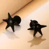 Boucles d'oreilles noires Unisexe