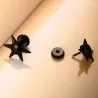 Boucles d'oreilles noires Unisexe