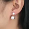 Boucles d'oreilles double perle
