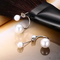 Boucles d'oreilles double perle