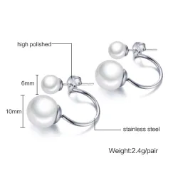 Boucles d'oreilles double perle