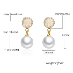 Boucles d'oreilles perles et cristaux