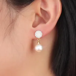 Boucles d'oreilles perles et cristaux
