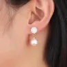 Boucles d'oreilles perles et cristaux