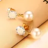 Boucles d'oreilles perles et cristaux