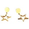 Boucles d'oreilles de cinq étoiles d'or