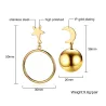 Star & Moon Asymmetric EarringsEarrings