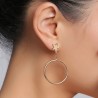Star & Moon Asymmetric EarringsEarrings