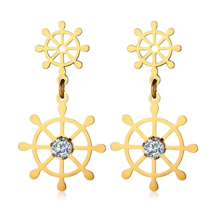 Hollow Rudder Design Drop EarringsEarrings
