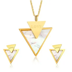 Love & Triangle Stylish Jewelry SetJewellery Sets