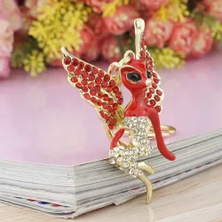 Crystal Catwoman avec ailes Keychain Keyring
