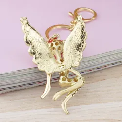 Crystal Catwoman avec ailes Keychain Keyring