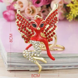Crystal Catwoman avec ailes Keychain Keyring