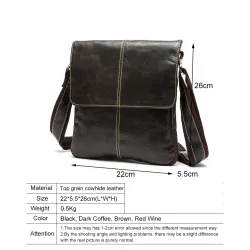 Genuine Leather Crossbody Shoulder Bag