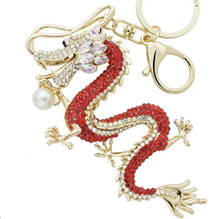 Clavier de dragon en cristal et en or