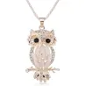 Collier pendentif owl en cristal