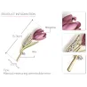 Elégante broche de tulipe en cristal