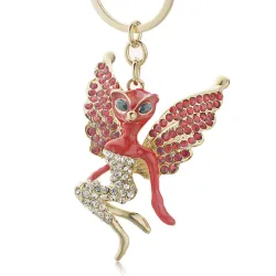 Crystal Catwoman avec ailes Keychain Keyring